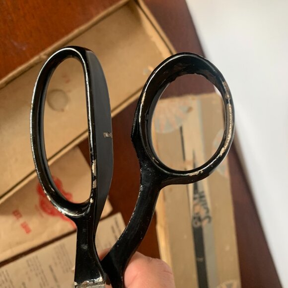 Vintage WISS Pinking Shears Scissors Model C Original Paperwork Box black silver - Picture 4 of 16